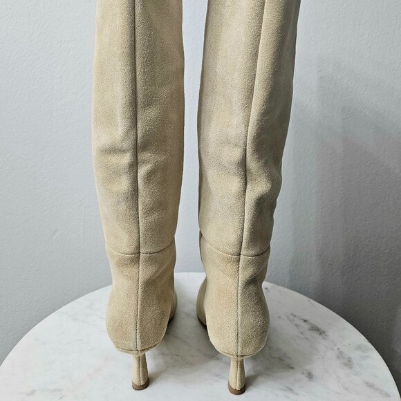 Knee-high Pull-on Boots in Suede - Picture 4 of 10